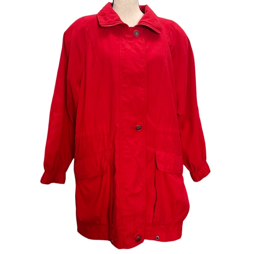 London Fog Jacket SP Raincoat Red Soft Shell Vintage